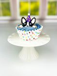 Load image into Gallery viewer, Dog with Birthday Hat Cupcake Topper