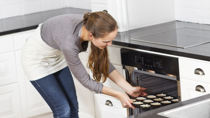 woman baking cakes