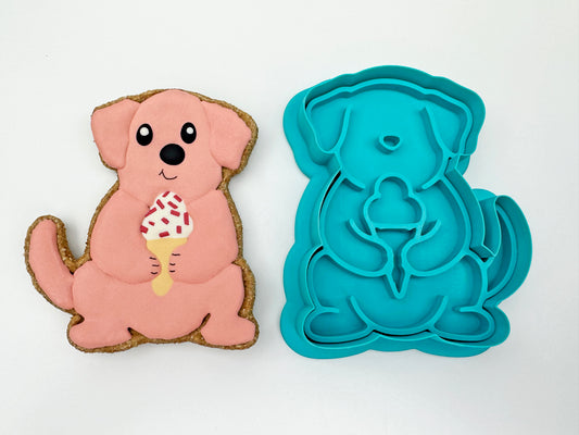 Dog Eating Ice Cream - Cookie Cutter (VIP Members only)