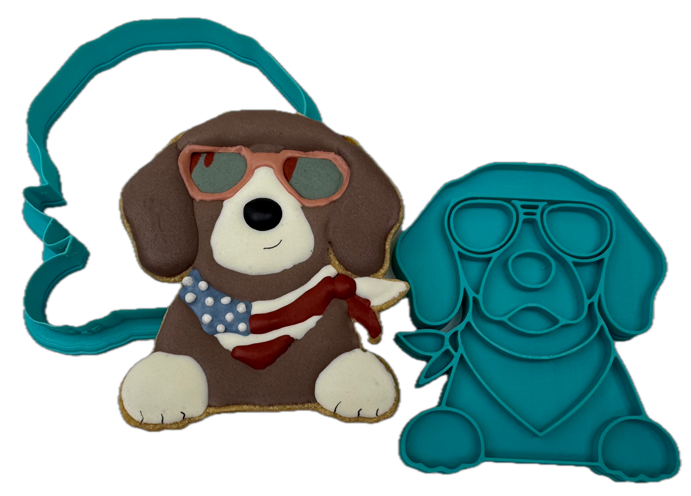 Dog celebrating July 4th - Cookie Cutter (VIP Members only)