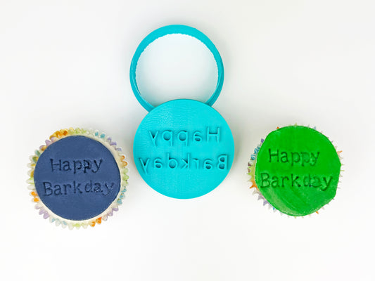 Barkday Dog Cupcake Fondant Stampers (Set of 2)