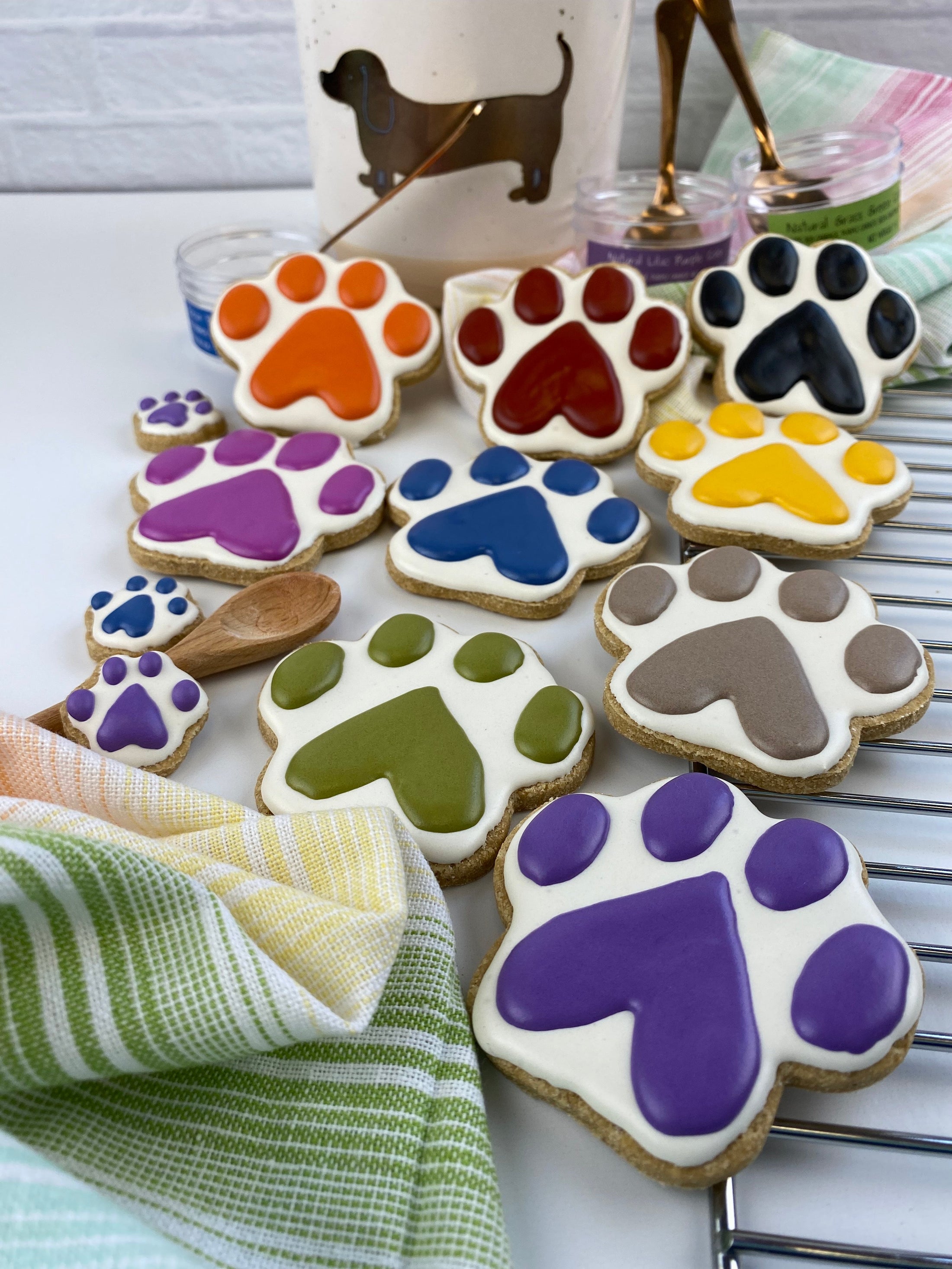 dog treat paw prints