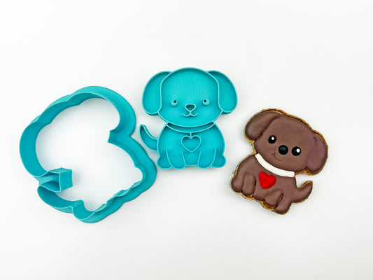 Dog with Heart Collar Treat Cutter (for the top of cakes)